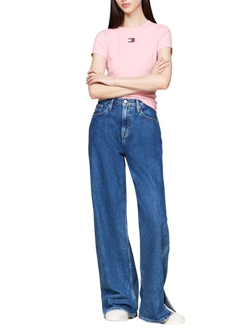 T-shirt donna rosa in cotone Tommy Jeans | DW0DW17881TH3